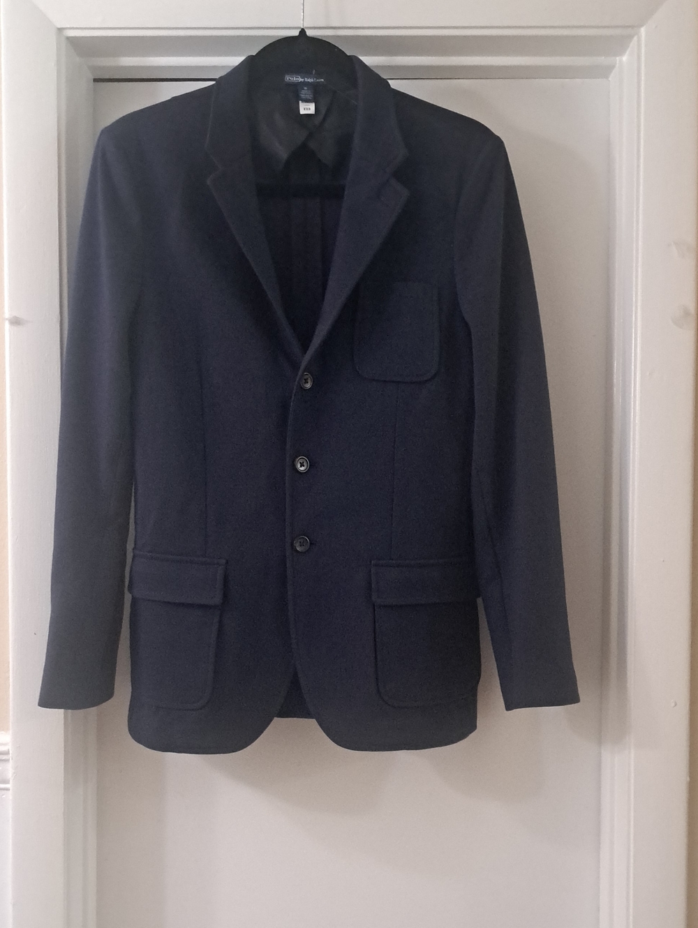 Polo Ralph Lauren  Boys Interlock  Cotton Blend Sports Jacket Navy Sz18 EUC